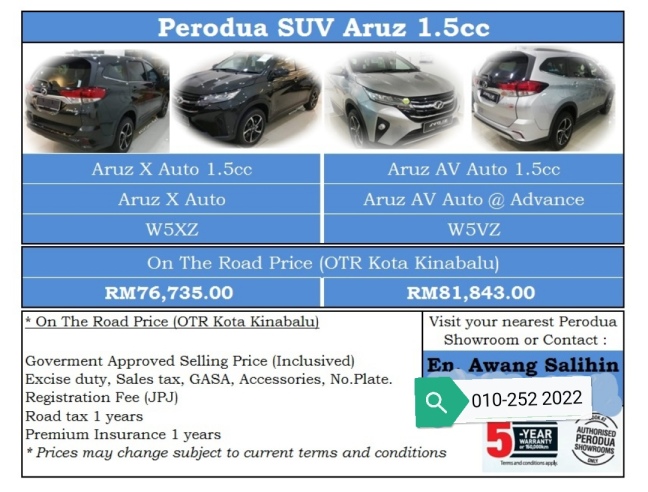 ARUZ 2020 : Perodua Alamesra Sales Dealer KK – Kereta Baru 